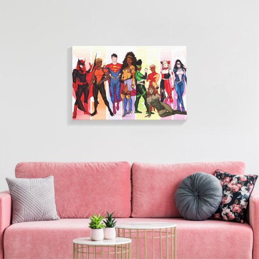DC Pride Comic Hoesje 2022 Variant Canvas Afdruk (Insitu (Woonkamer))
