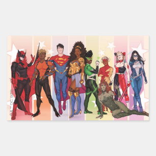 DC Pride Comic Hoesje 2022 Variant Rechthoekige Sticker