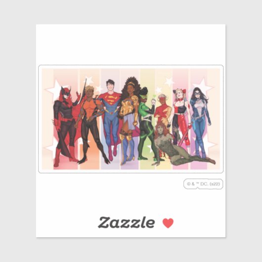 DC Pride Comic Hoesje 2022 Variant Sticker (Vel)