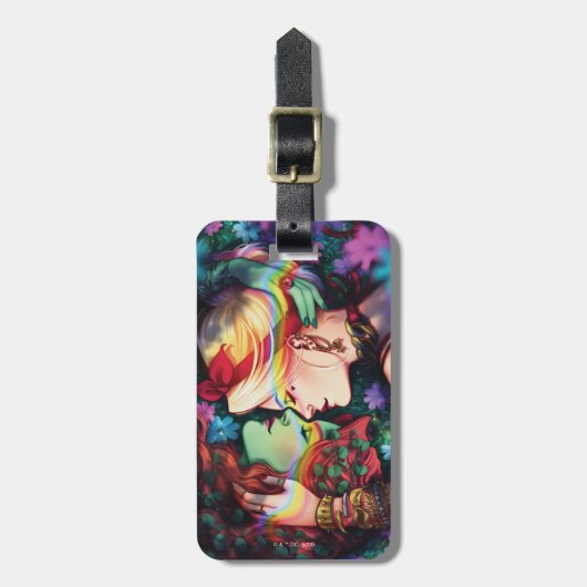 DC Pride Harley Quinn en Poison Ivy Comic Hoesje Bagagelabel (Voorkant verticaal)