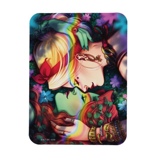 DC Pride Harley Quinn en Poison Ivy Comic Hoesje Magneet (Verticaal)