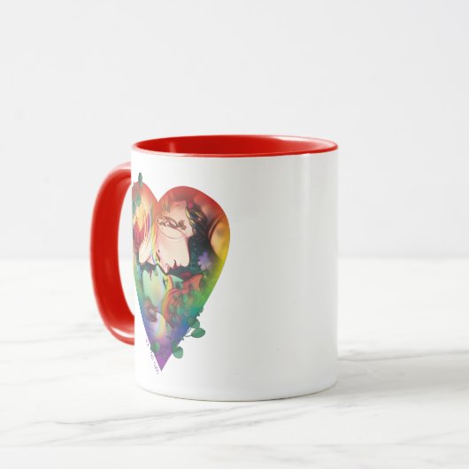 DC Pride Harley Quinn en Poison Ivy Comic Hoesje Mok (Voorkant links)