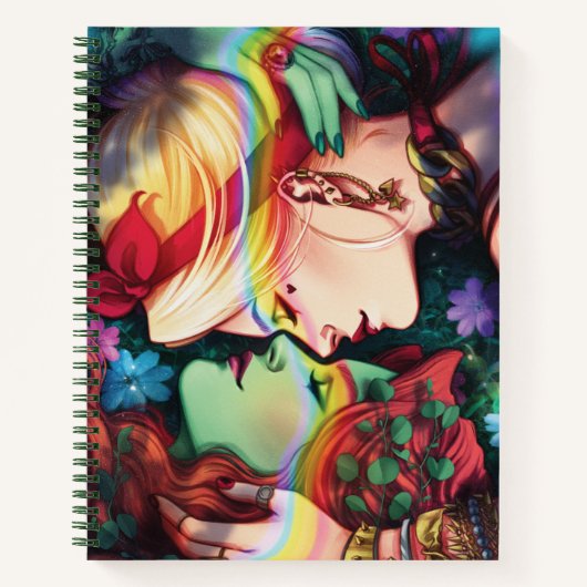 DC Pride Harley Quinn en Poison Ivy Comic Hoesje Notitieboek (Voorkant)