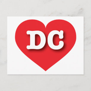 DC Red Heart - Ik hou van DC Briefkaart