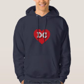 DC Red Heart - Ik hou van DC Hoodie (Voorkant)