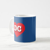 DC Red Heart - Ik hou van DC Koffiemok (Voorkant links)