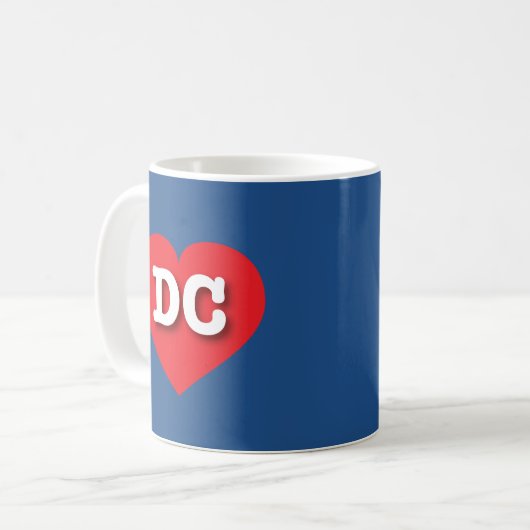 DC Red Heart - Ik hou van DC Koffiemok (Voorkant links)