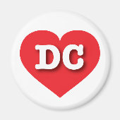 DC Red Heart - Ik hou van DC Magneet (Voorkant)