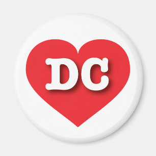DC Red Heart - Ik hou van DC Magneet