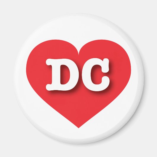 DC Red Heart - Ik hou van DC Magneet (Voorkant)