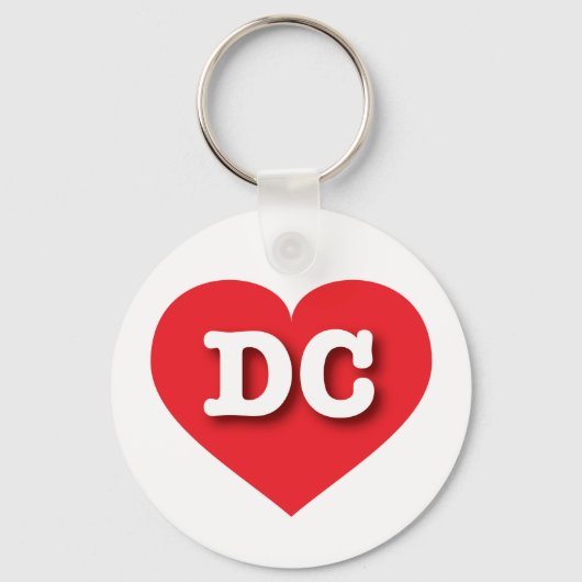 DC Red Heart - Ik hou van DC Sleutelhanger (Voorkant)