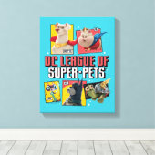 DC-reeks van Super-Pets-tekenpanelen Canvas Afdruk (Insitu (Houten vloer))