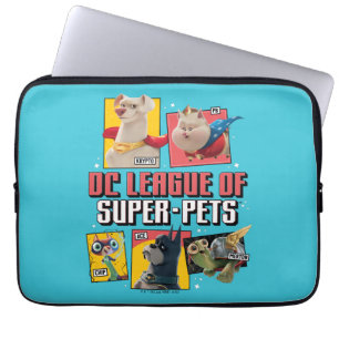 DC-reeks van Super-Pets-tekenpanelen Laptop Sleeve