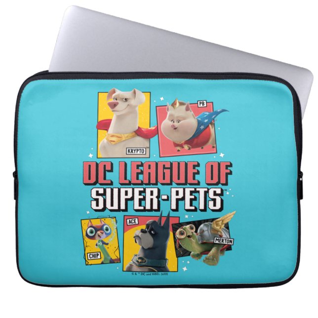 DC-reeks van Super-Pets-tekenpanelen Laptop Sleeve (Voorkant)