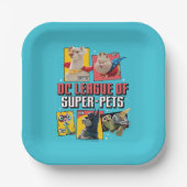 DC-reeks van Super-Pets-tekenpanelen Papieren Bordje (Voorkant)