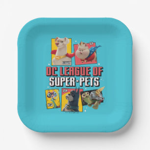 DC-reeks van Super-Pets-tekenpanelen Papieren Bordje