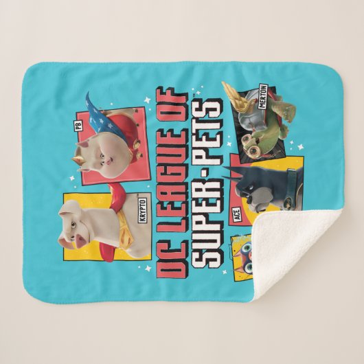 DC-reeks van Super-Pets-tekenpanelen Sherpa Deken (Voorkant (horizontaal))