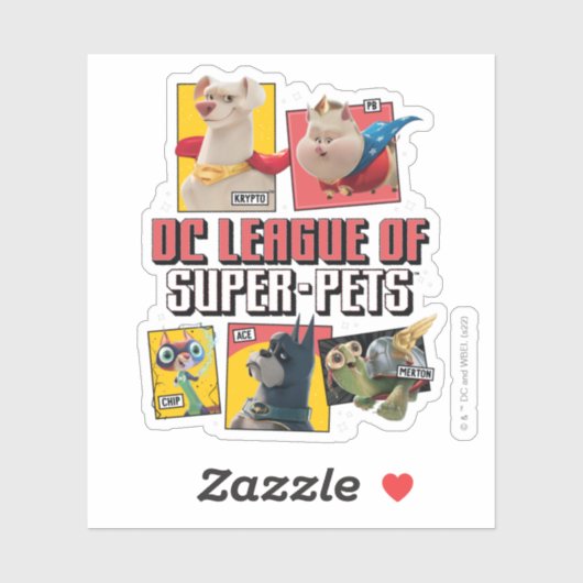 DC-reeks van Super-Pets-tekenpanelen Sticker (Vel)
