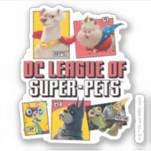 DC-reeks van Super-Pets-tekenpanelen Sticker (Voorkant)