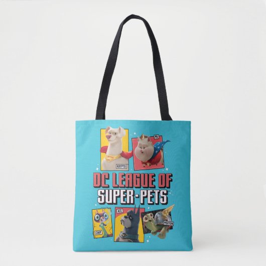 DC-reeks van Super-Pets-tekenpanelen Tote Bag (Voorkant)