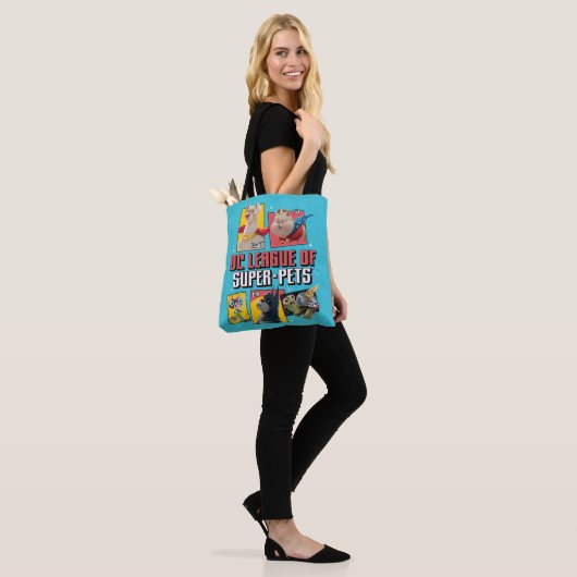 DC-reeks van Super-Pets-tekenpanelen Tote Bag (Op model)