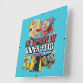 DC-reeks van Super-Pets-tekenpanelen Vierkante Klok (Hoek)