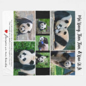 DC reuzenpanda's "In onze harten" deken (Voorkant (Horizontaal))