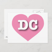 DC Roze hart - Ik hou van DC Briefkaart (Voorkant / Achterkant)