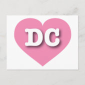 DC Roze hart - Ik hou van DC Briefkaart (Voorkant)