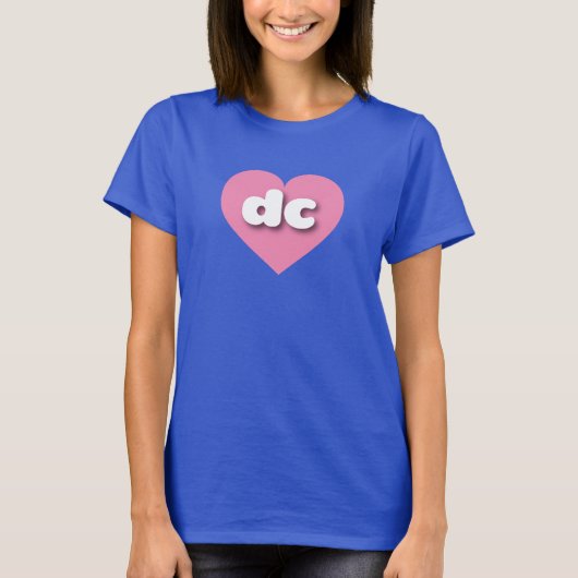 dc roze hart - Ik hou van dc T-shirt (Voorkant)