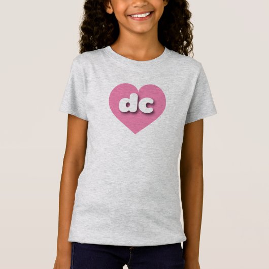 dc roze hart - Ik hou van dc T-shirt (Voorkant)