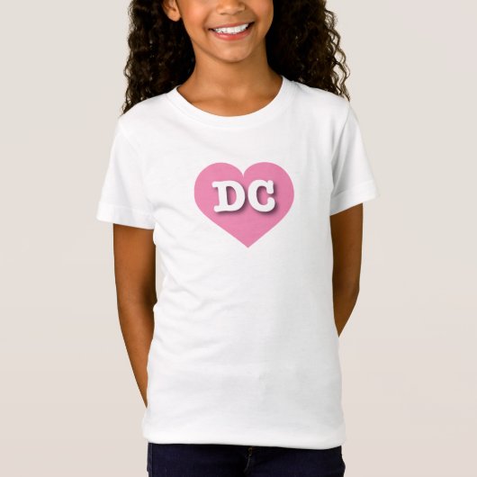 DC Roze hart - Ik hou van DC T-shirt (Voorkant)