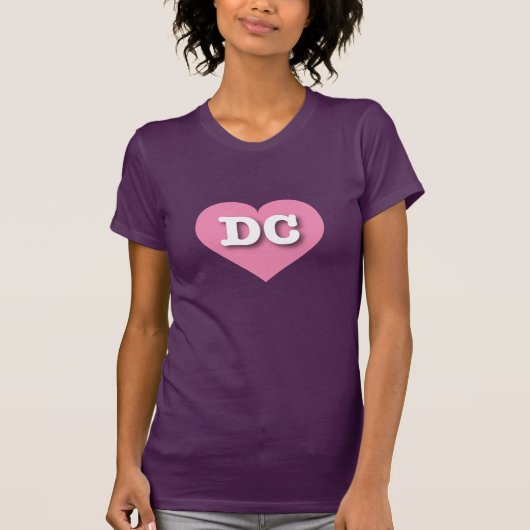 DC Roze hart - Ik hou van DC T-shirt (Voorkant)