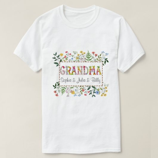 DC Specialized Grandma Wildbloemen T-shirt (Design voorkant)