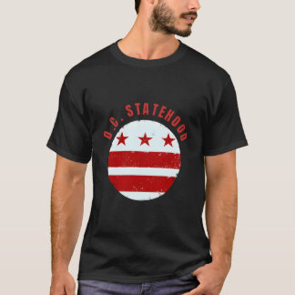 Dc-staatshood District of Columbia-vlag T-shirt