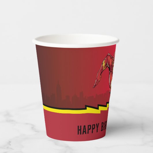 DC-strips | De Flash Birthday Papieren Bekers (Voorkant)