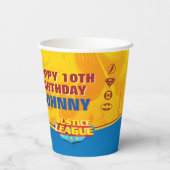DC-strips | Justice League - Birthday Papieren Bekers (Achterkant)