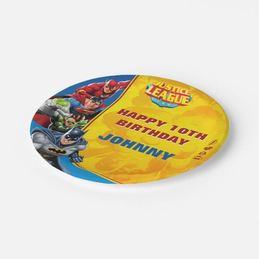 DC-strips | Justice League - Birthday Papieren Bordje (Gekanteld)