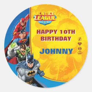 DC-strips Justice League - Birthday Ronde Sticker