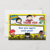 DC-strips | Justice League - Chibi Birthday Bedankkaart (Voorkant)