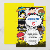 DC-strips | Justice League - Chibi Birthday Kaart (Voorkant / Achterkant)