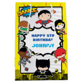 DC-strips | Justice League - Chibi Birthday Medium Cadeauzakje (Voorkant)