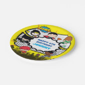 DC-strips | Justice League - Chibi Birthday Papieren Bordje (Gekanteld)