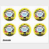 DC-strips | Justice League - Chibi Birthday Ronde Sticker (Vel)