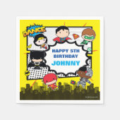DC-strips | Justice League - Chibi Birthday Servetten (Voorkant)