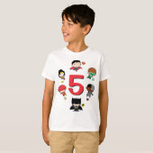 DC-strips | Justice League - Chibi Birthday T-shirt (Voorkant volledig)