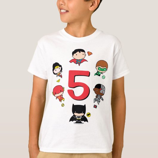 DC-strips | Justice League - Chibi Birthday T-shirt (Voorkant)