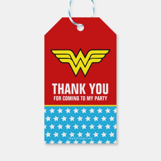 DC-strips | Logo Wonder Woman | Fijne verjaardag Cadeaulabel (Achterkant)