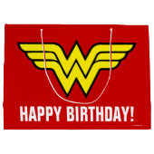 DC-strips | Logo Wonder Woman | Fijne verjaardag Large Cadeautasje (Achterkant)