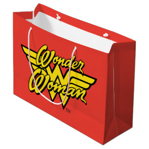 DC-strips   Logo Wonder Woman   Fijne verjaardag Large Cadeautasje
